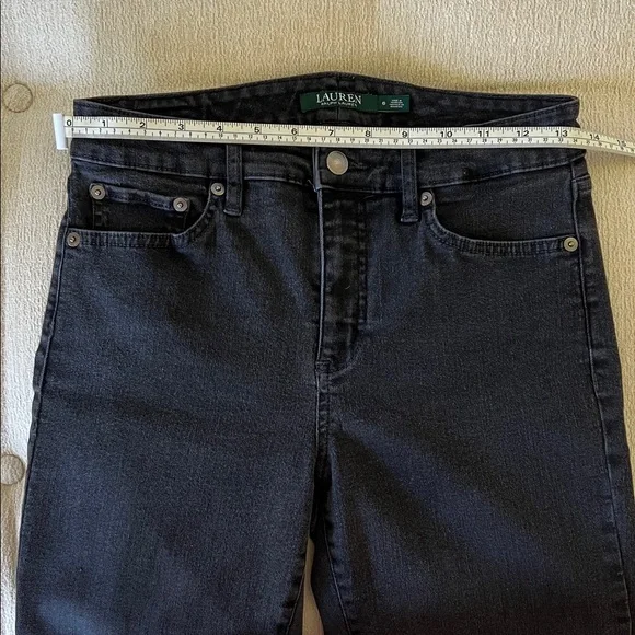 Lauren Ralph Lauren Indigo Black Denim Pants Size 6 - Picture 7 of 9
